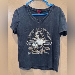 Rock & Roll Cowgirl Charcoal Tee